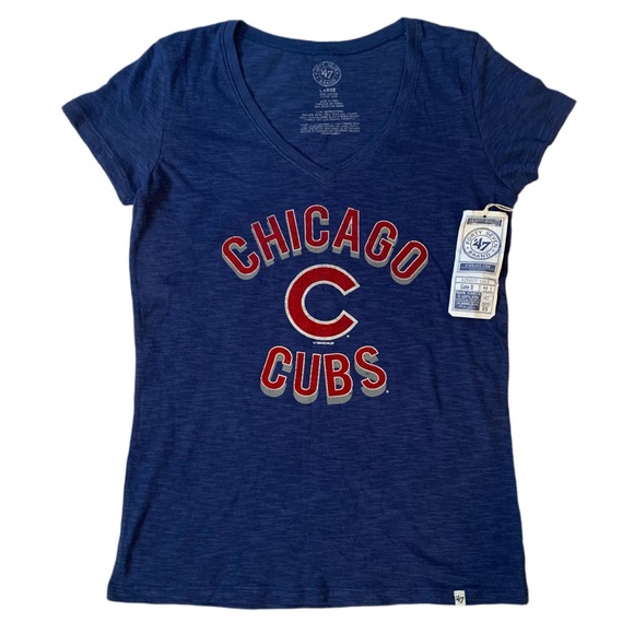 ‘47 Women’s Chicago Cubs Short Sleeve Scrum Tee - Picture 1 of 5